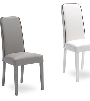 Sedia mod. ANITA, disponibile in bianco/grigio, ghiaccio/grigio, corda/marrone, tortora/bianco
